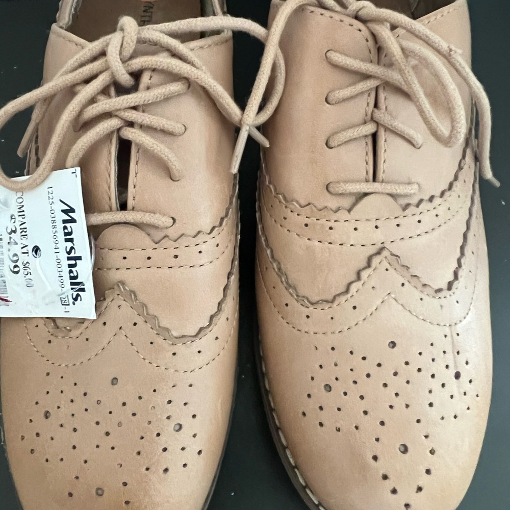 Cynthia Rowley Tan leather Oxford nwt shoe size 7 - Picture 6 of 7